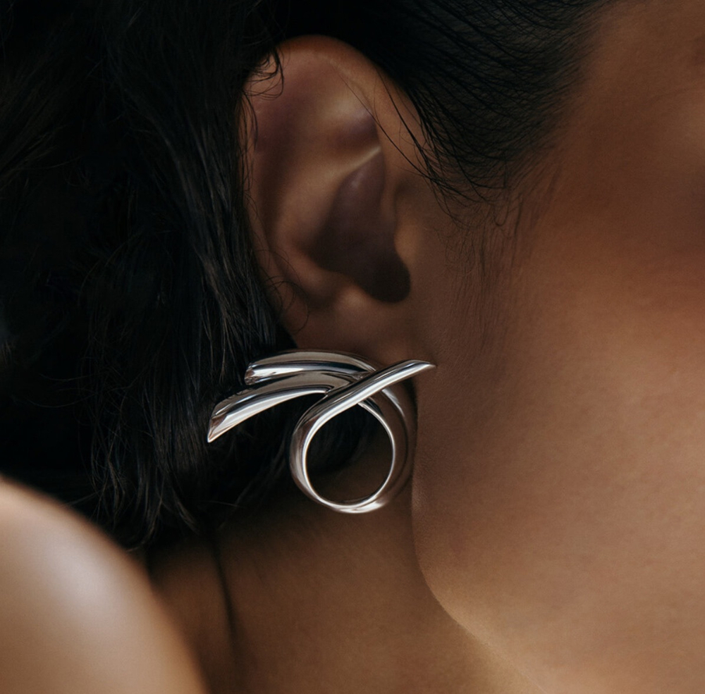 серьги-пусеты shell