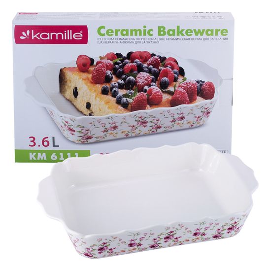 Форма для запекания керамическая 3,6 л. (39,5х26х6,5 см.) Kamille KM 6111