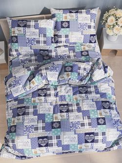 Простынь перкаль Сказка "Зимний пейзаж" 240x215 см