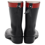 AIGLE Waterproof Abrasion Resistant Cushioning Comfortable Rain Boots Women"s Black Red