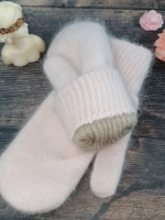 Варежки зимние теплые пушистые ангора