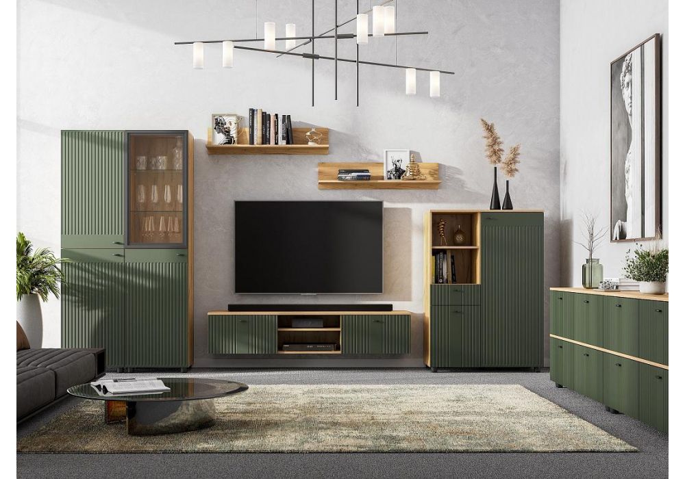 Комод Эдолина дуб золотой / олива софт