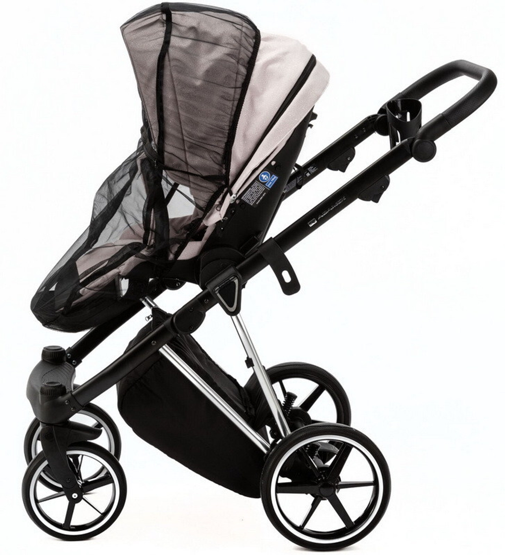 Детская коляска Adamex Belissa Special Edition 2 в 1 B-PS590 (РОЗ С БЛЁСТ ХРОМ.РАМ)