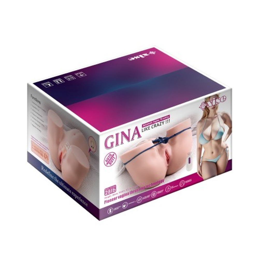Реалистичный двойной мастурбатор с функцией фрикции Gina