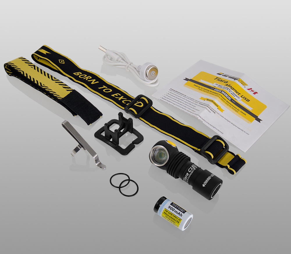 Мультифонарь светодиодный Armytek Tiara C1 Pro Magnet USB+18350, 1050 лм, аккумулятор