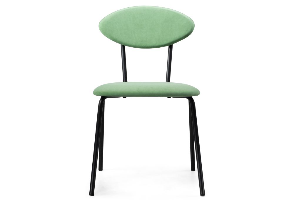 Стул на металлокаркасе Мареон катания минт / черный матовый