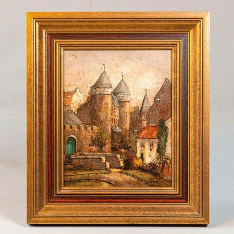 Винтаж: Картина «Городской Пейзаж»