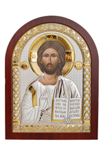 Спаситель, икона арочная, красное дерево 105х140