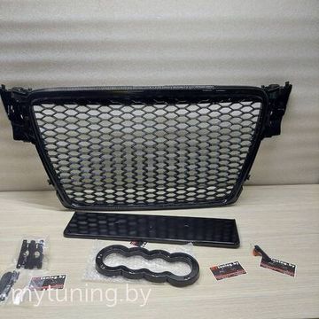 Решетка радиатора GLOSSY BLACK RS-STYLE для Audi A4 B8