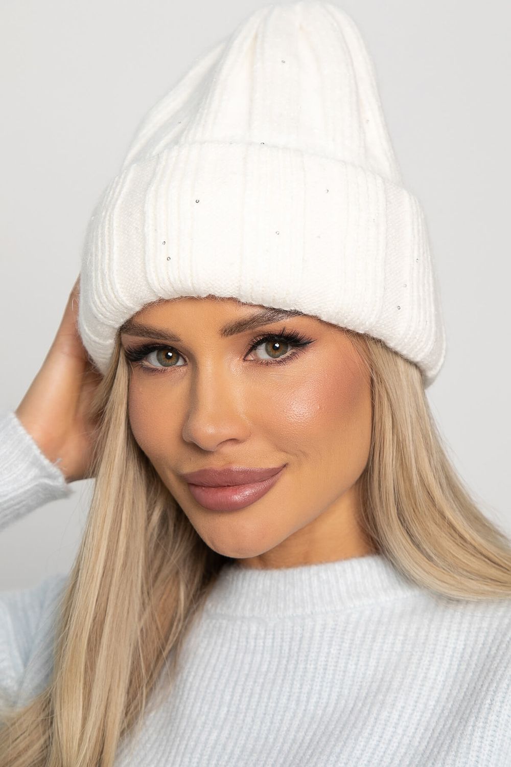 Шапка двухслойная Зимние деньки (молочная) Ш24-4М LT Collection