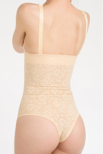 Торсет-боди с эффектом пуш-ап (Размер: XL) (Цвет: бежевый)