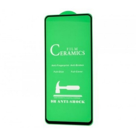 Защитное стекло Ceramics Samsung A51/A52 (черный) 9D тех.упаковка