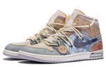 Jordan Air Jordan 1 Vintage Basketball Shoes Men"s High top Blue/Brown/Yellow