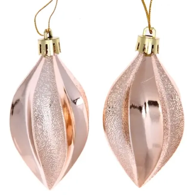 Ёлочные игрушки «Таинственное очарование» Капля 8 см (набор 2шт), шампань