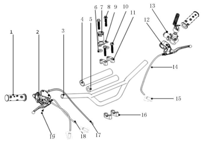 Запчасти А к квадроциклу Motax Grizlik X16