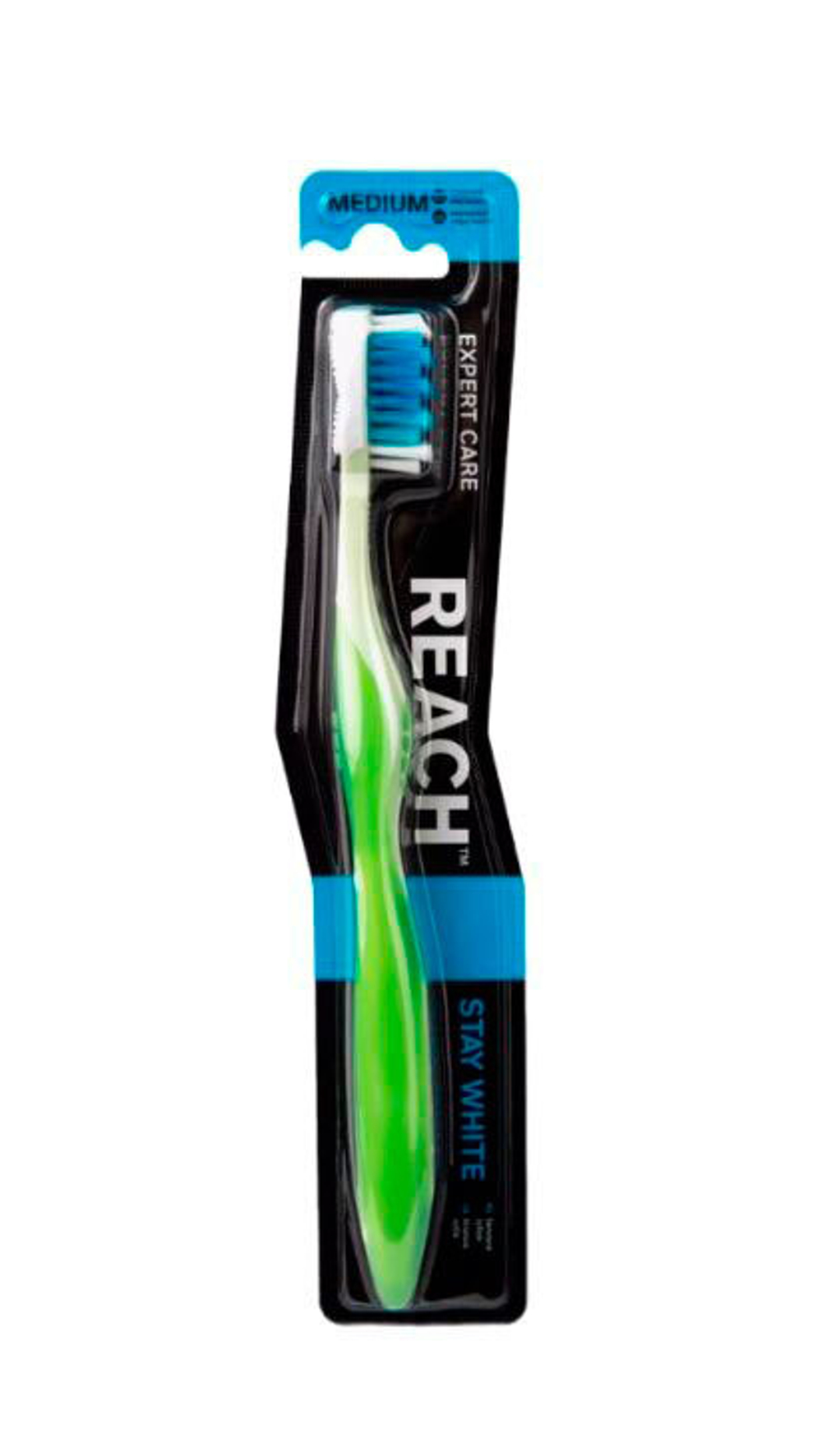 Зубная щетка Reach Stay white средняя