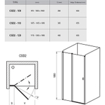 Душевая дверь Ravak Chrome CSD2-120 0QVGC100Z1 профиль Белый стекло Transparent