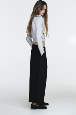 ZARA БРЮКИ-КЮЛОТЫ, ЧЕРНЫЙ