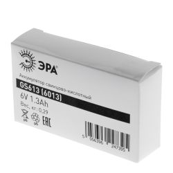 Аккумуляторы свинцово-кислотные ЭРА GS613 6V 1,3Ah | Аккумуляторы