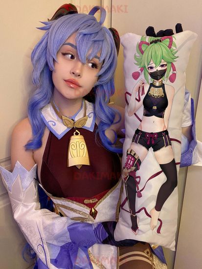 Мини дакимакура Куки Синобу из Геншин Импакт | Genshin Impact арт. M0979, 60х20 см