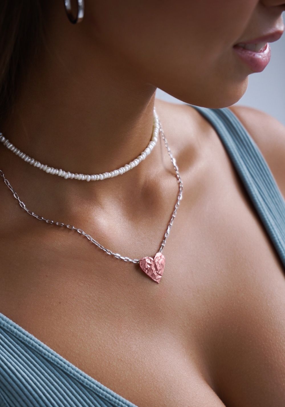 Колье-сердце Folio Pink