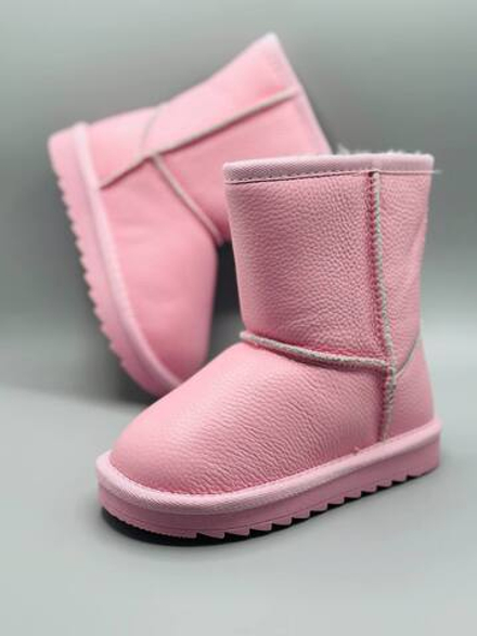 Розовые кожаные детские угги Buba Rose