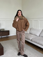 Парка замшевая карамель