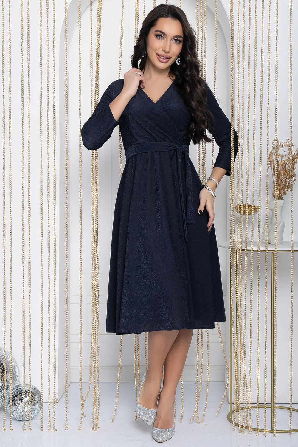 Платье Та самая (темно-синее) П12112 LT Collection (Акция)