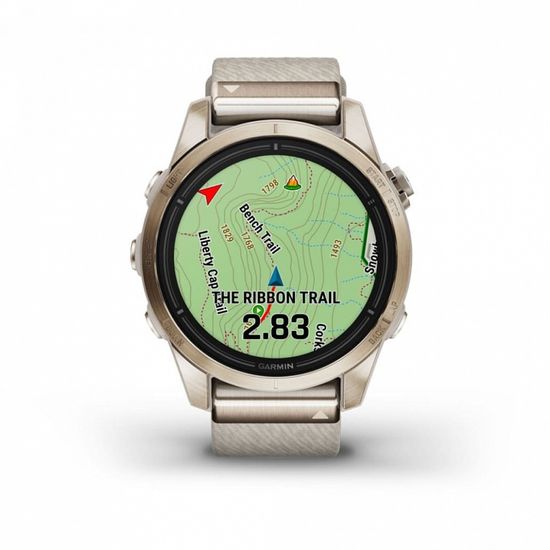 Смарт-часы Garmin EPIX Pro (Gen 2) Sapphire Edition 42 mm, Soft Gold + light sand silicone watch band 010-02802-20