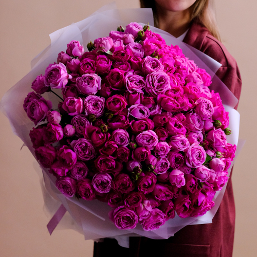 Купить Яркий букет пионовидных роз «‎Ожерелье» #12