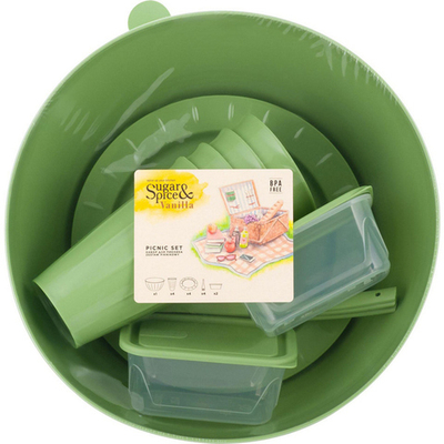 Набор для пикника Sugar&Spice Vanilla на 4 персоны (15 предметов) фисташка