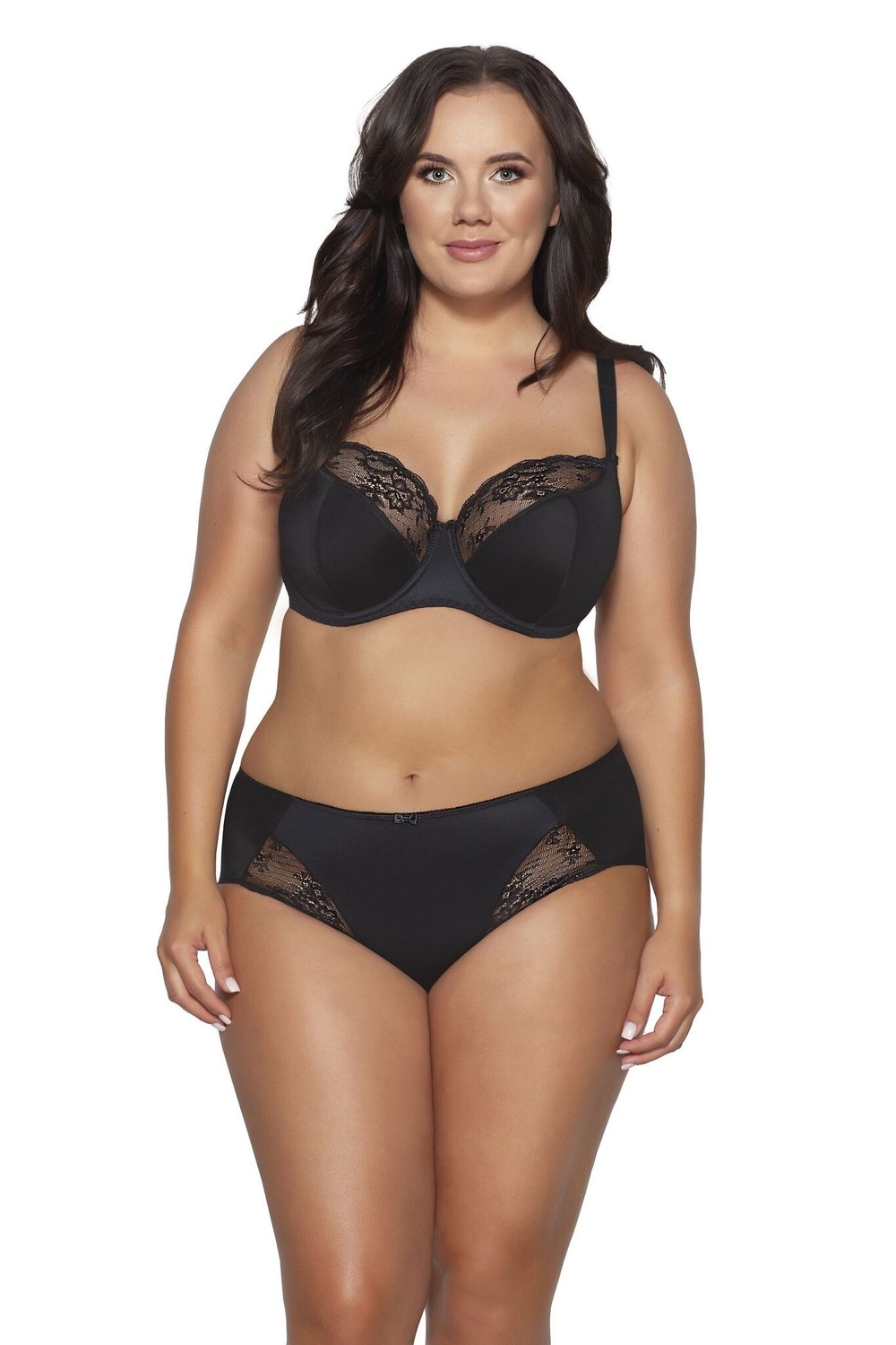 Бюстгальтер с чашкой на тонком поролоне Camellia (Размер: 70J) (Цвет: черный)