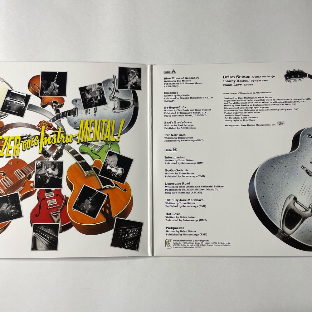 Винтажная виниловая пластинка LP Brian Setzer Setzer Goes Instru Mental (USA 2011)