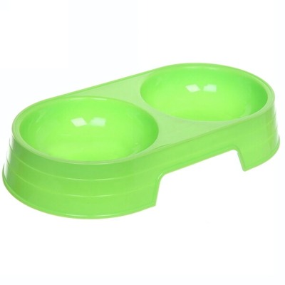 Миска для домашних животных 450 мл МР.МАРЛИ ЗЕЛЕНЫЙ двойной пластик