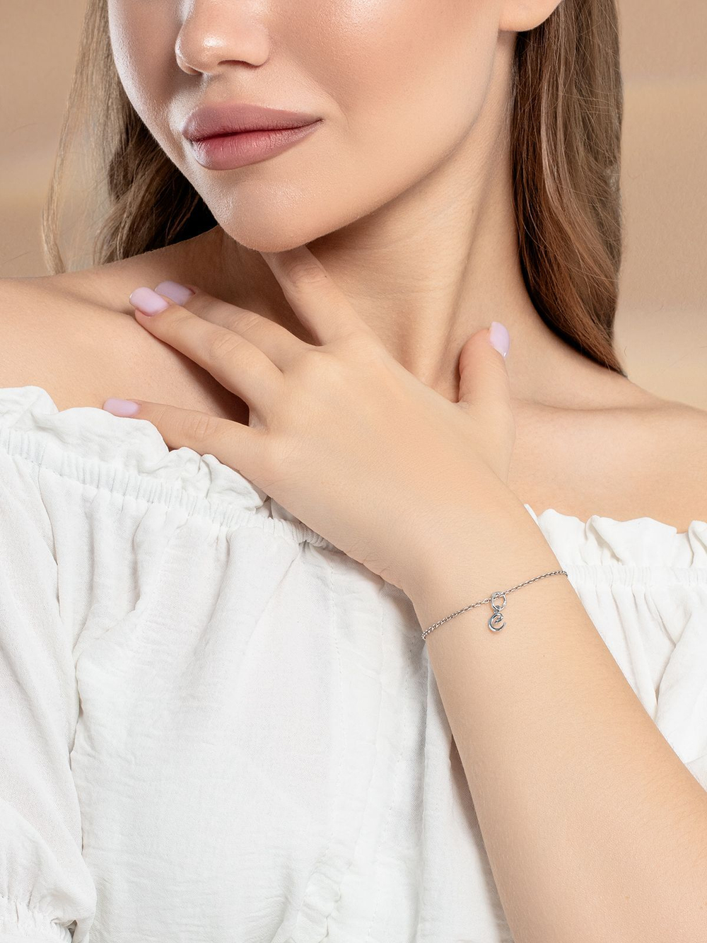 Серебряная подвеска Буква С