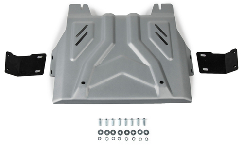 Защита РК Rival для Fiat Fullback (V - 2.4D) 2016-н.в./Mitsubishi L200 V (V - 2.4D) 2015-2019 2018-н.в./Mitsubishi Pajero Sport III (V - 2.4D; 3.0) 2016-2021 2021-н.в. (устанавл-ся совместно с 333.4047.2), штампованная, алюминий 4 мм, с крепежом, 333.4048.2