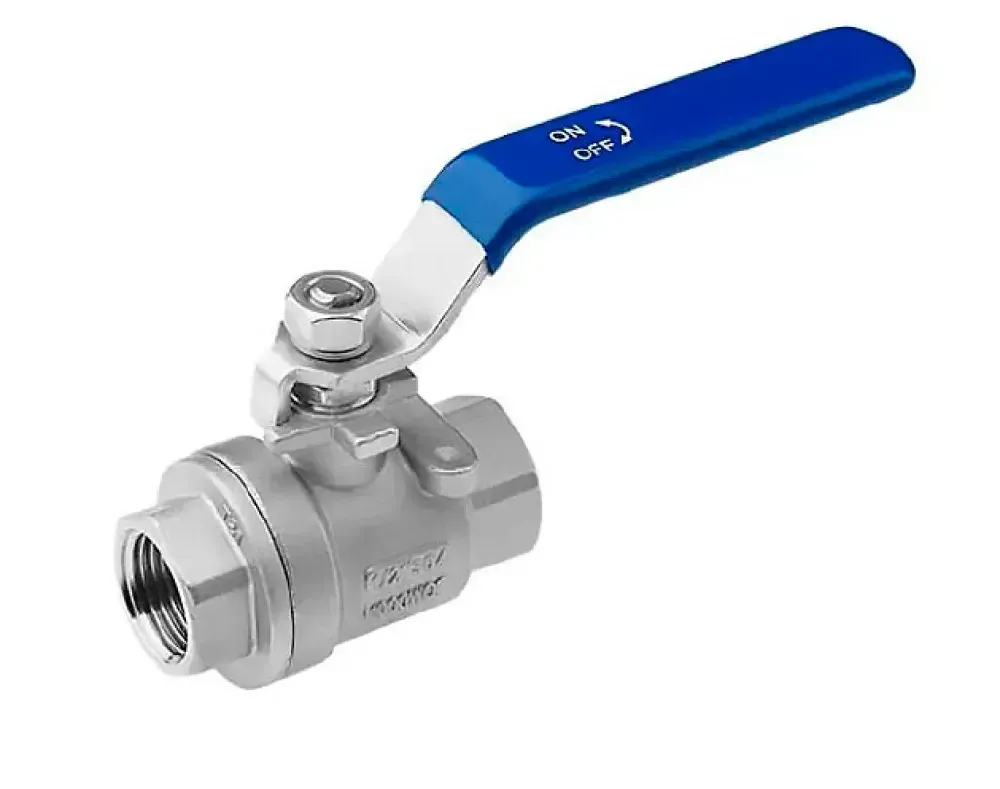 Stainless steel ball valve Elephant BV3232P(2pc)-FP-T-H 2030 PSI (140 bar) body material - stainless steel 316, seal - PTFE,  full port, Threaded NPT/BSP connection, with handle