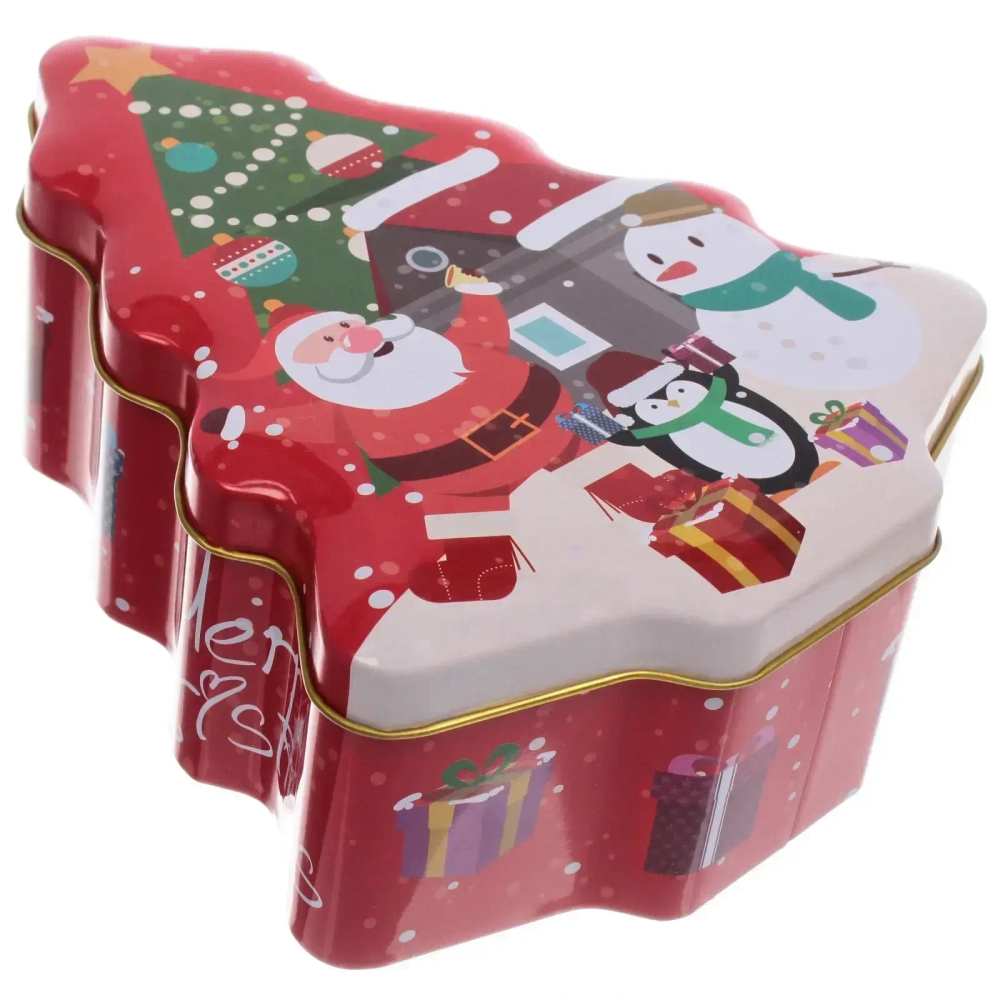 Банка жестяная «Ёлочка с компанией» 18*15*6,5см