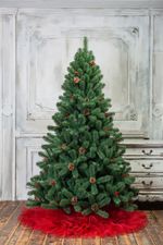 Елка с шишками и ягодами «Новогодняя сказка» (пвх) от 1,2 м до 2,4 м