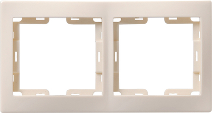 Рамка 2-местная вертикальная РВ-2-ККм КВАРТА кремовый IEK