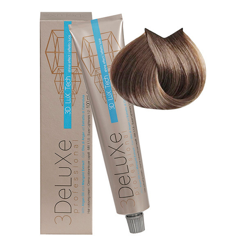 Стойкая крем-краска для волос Оттенок 8.07 Холодный светлый блондин 3DeLuXe 100мл