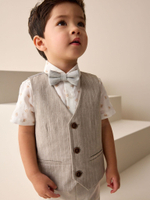 Комплект из трех предметов для мальчика Next AG8-624, Бежевый, Молочный