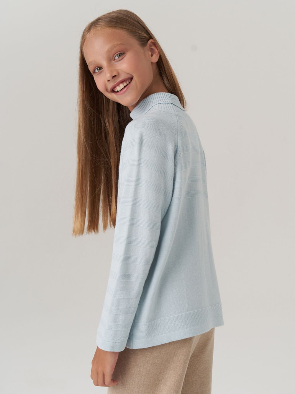 Водолазка в школу для девочки AT743  голубой