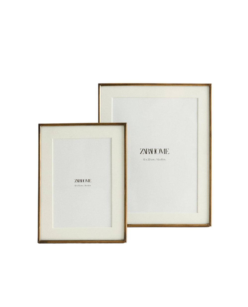 Zara Home Фоторамка из стекла, цвет золотой, 19.4 см