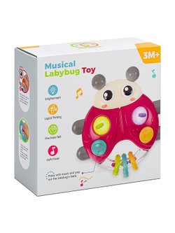 Игрушка развивающая-погремушка Божья коровка (G310)