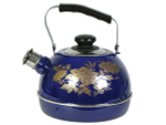 Чайник 3,5л со свистком, подвижная ручка, синий "Олимпия"