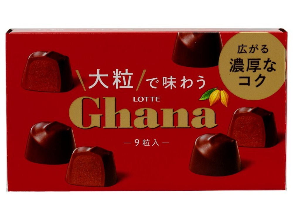 Шоколадные конфеты Гана 9шт, Lotte, 69,3г