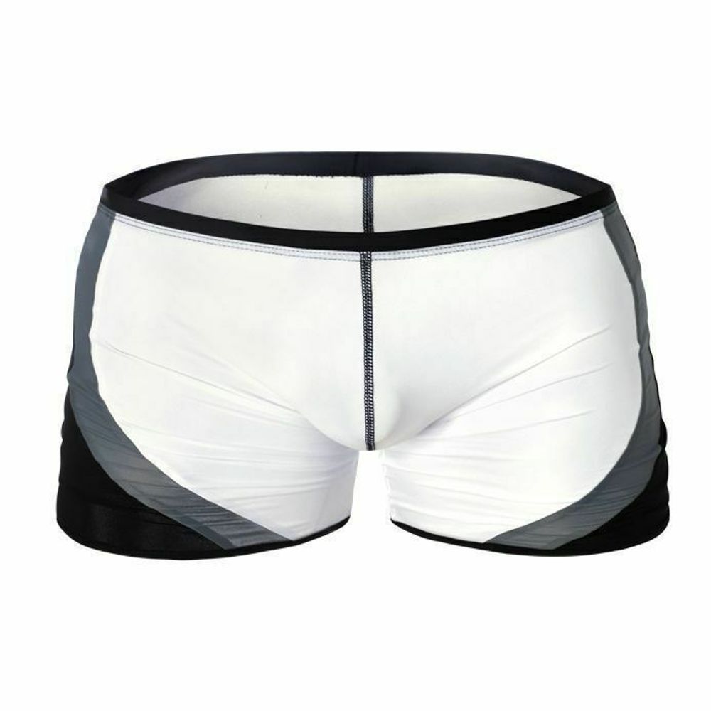 Мужские плавки белые с черными полосами Aussiebum