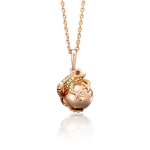 Подвеска «Лягушка» из красного золота с фианитами и эмалью