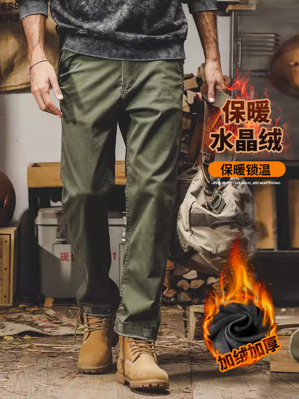 Штаны мужские хлопковые от бренда JIELEINUO ,эластичные прямые мужские повседневные